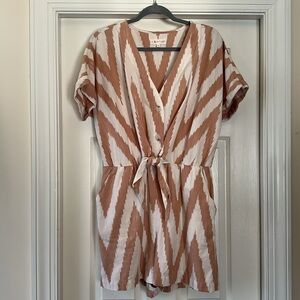 Tan and Cream Romper